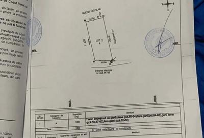 Teren de 1000 mp, în Goranu