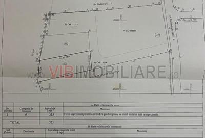 Corbeanca - Tamasi - str Trandafirului - teren 523 mp cu deschidere 13,50 mp - 5