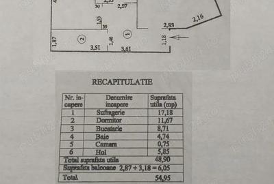 Apartament cu 2 camere decomandat în Central - 1