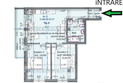 Apartament cu 3 camere decomandat în Vasile Aaron - 5