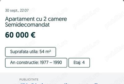 Apartament cu 2 camere Semidecomandat - 2