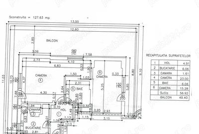 Bld Republicii etaj 9 din 9 suprafata totala 127 mp - 1