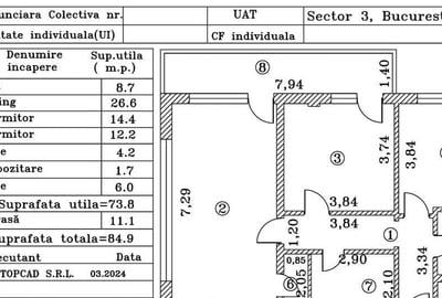 Apart 3 camere 85 mp Titan Grigorescu vizavi noul Kauflan... - 2