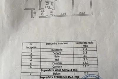 Apartament cu 2 camere semidecomandat în Inel II