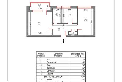 Apartament cu 2 camere decomandat în Central - 1