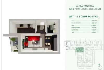 Garsonieră decomandată în Vitan