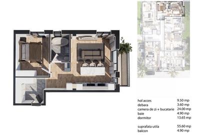 Apartament cu 2 camere în Baciu - 2