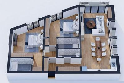 Apartament cu 3 camere decomandat în Central - 1