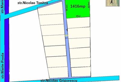 Teren Construcții intravilan de 1549 mp, în Nord-Vest