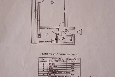 Apartament cu 2 camere semidecomandat în Central