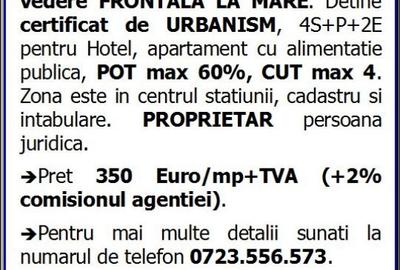 Teren de 1200 mp, în Central - 1