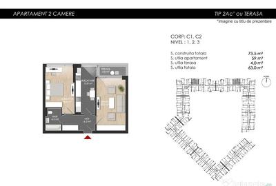 Apartament cu 2 camere decomandat în Nord - 9