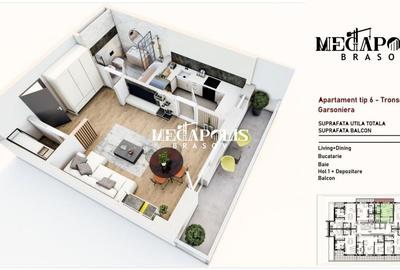 Garsoniera Coresi/ Plata Transe/Credit - 3