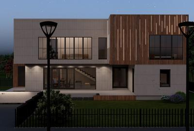 Casă Modernă 5 Camere | 200 mp | Teren 450 mp | Geamuri Mari, design industrial - 4