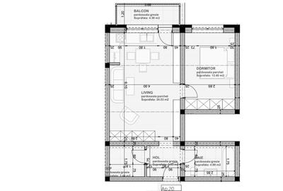 Apartament cu 2 camere semidecomandat în Sânpetru - 13