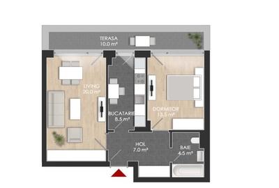 Apartament cu 2 camere decomandat în Străulești - 3