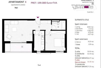 Apartament cu 2 camere în Eminescu - 3