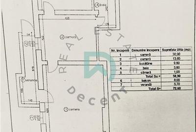 Apartament cu 2 camere nedecomandat, mobilat în Dealul Cetății - 23