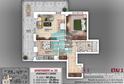 Apartament cu 2 camere decomandat în Nicolae Grigorescu