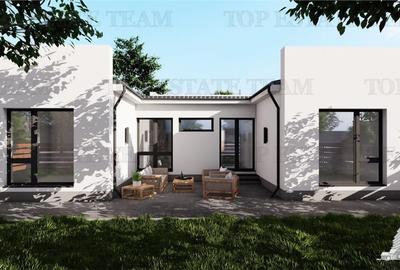 Vila stil mediteraneean, moderna, cu 4 camere ( parter ) si curte generoasa 400m - 8