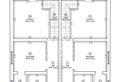 Duplex cu 4 camere cu Teren 365 Mp în Bazoșu Nou - 14
