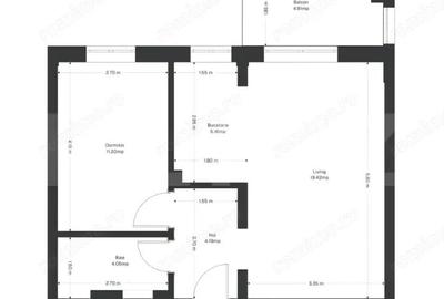 Apartament 2 camere+ balcon, 43.04 mp, zona Ghirodei - 1