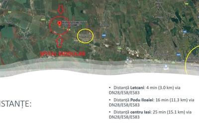 PROPRIETAR -Teren Letcani - vis-à-vis de Spitalul Modular - 34.001 M.P - 6