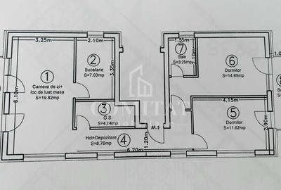 Apartament cu 3 camere semidecomandat, mobilat în Borhanci - 12