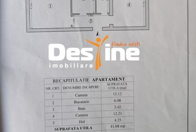 Centru apartament decomandat 2 camere etaj 2 renovat baie cu geam Str. Arcu - 15