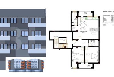 Apartament 3 camere, 93,44 mp, zona Selgros