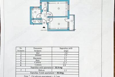 Apartament cu 2 camere decomandat în Mărăței
