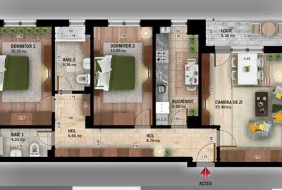 Apartament cu 3 camere decomandat în Theodor Pallady - 7