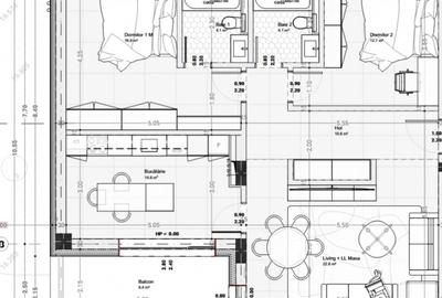 Apartament cu 3 camere semidecomandat în Faleza Nord - 2