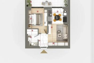 Apartament cu 2 camere decomandat în Theodor Pallady - 2