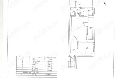 Apartament cu 2 camere semidecomandat în Central