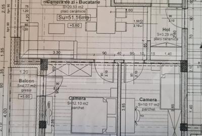 Apartament cu 3 camere semidecomandat, mobilat în Florești - 16
