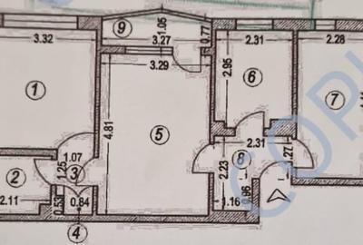 Apartament cu 3 camere semidecomandat în City Park Mall