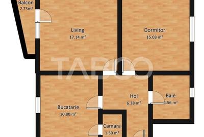 Apartament cu 2 camere decomandate 58 mp utili zona Alma din Turnisor - 11