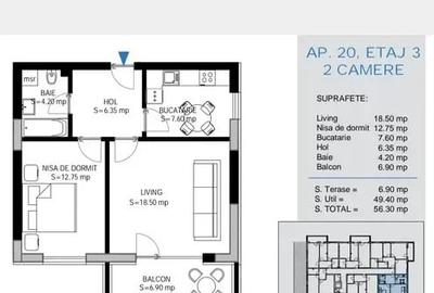 Metrou Nicolae Teclu Apartament 2 Camere Decomandat  Thedor Pallady - 6