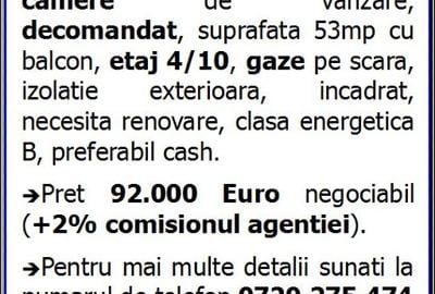 Casa de Cultura, decomandat, 2 camere, vanzari Constanta - 4