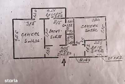 Apartament cu 2 camere decomandat în Mănăștur