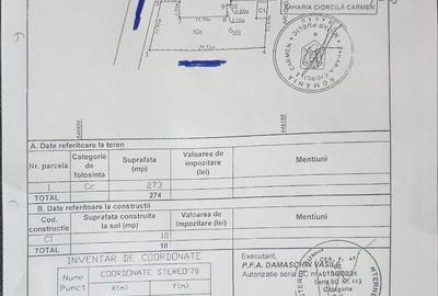 Teren de 273 mp, în Nord