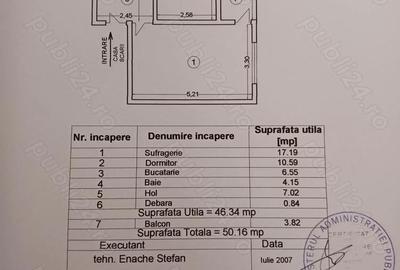 Apartament cu 2 camere decomandat în Central