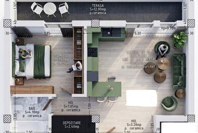 Apartament cu 3 camere în Decebal - 1