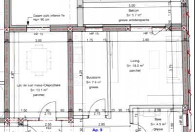 Apartament 1 camera,46 mp utili zona Braytim-Urseni