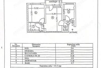 Apartament 2 camere, cf 1 semidec, etaj 4/4, Democratiei - 6