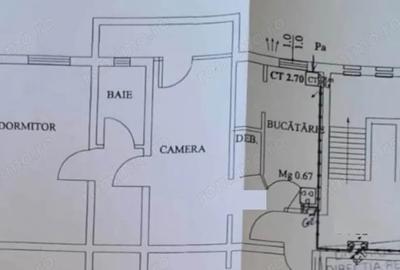 Apartament cu 2 camere semidecomandat în Nord