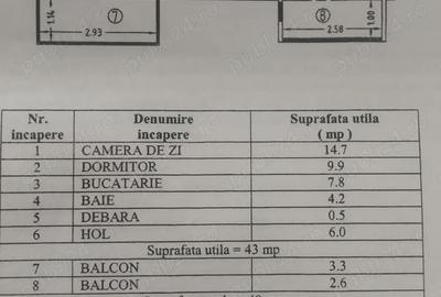 Apartament cu 2 camere decomandat în Crihala