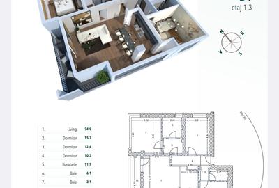 Apartament 4 camere Straulesti - 2