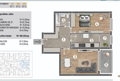 Apartament cu 2 camere decomandat în Tineretului - 2